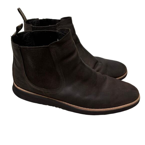 UGG Men's Union Chelsea Weather Boot Leather Brown Size 12 - Picture 1 of 6